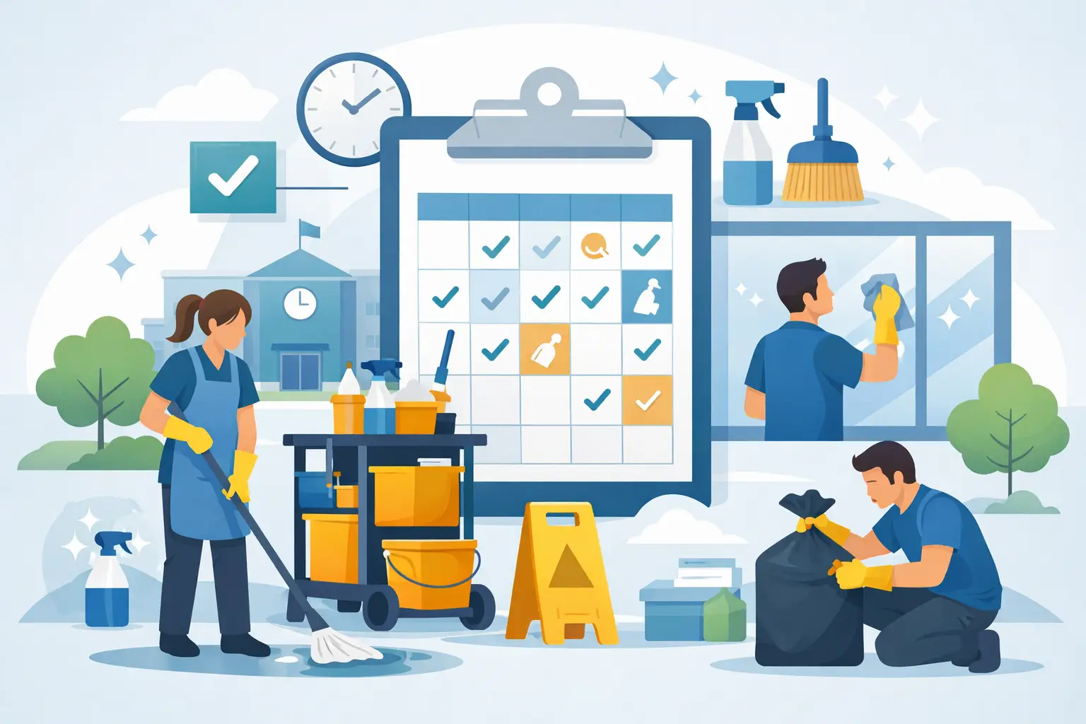 School Cleaning Schedule Example That Works