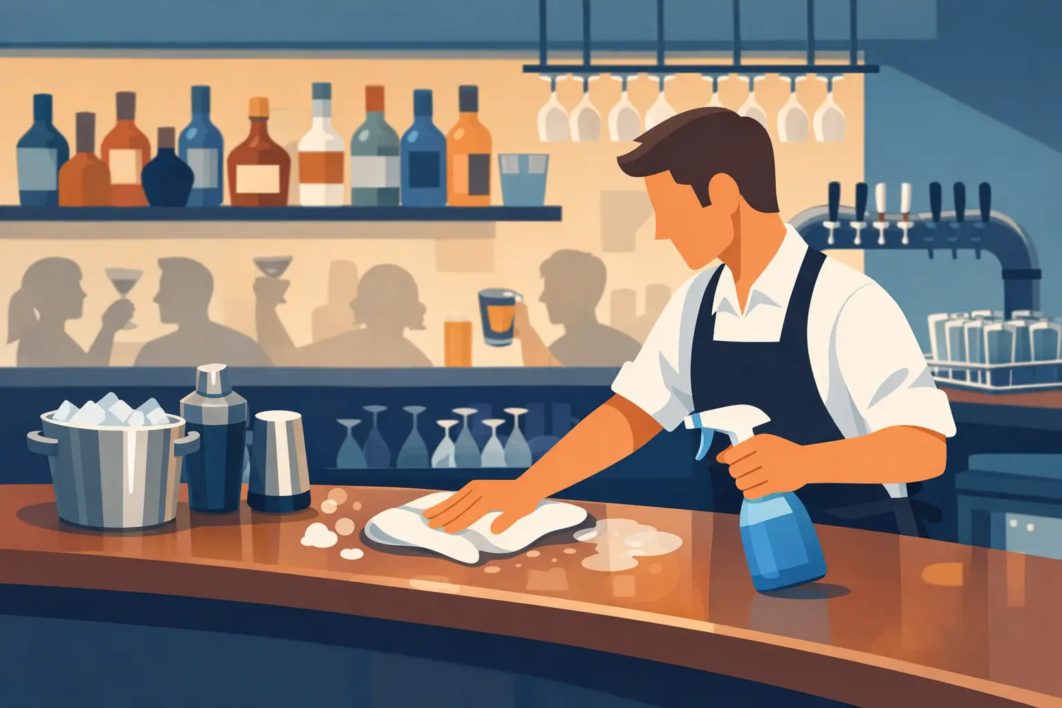 How to Clean Busy Bars Properly